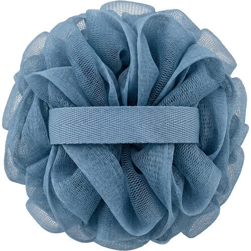 Haud Wide-Ribbon Mesh Bath Pouf 15 cm Dusty Blue - Product view