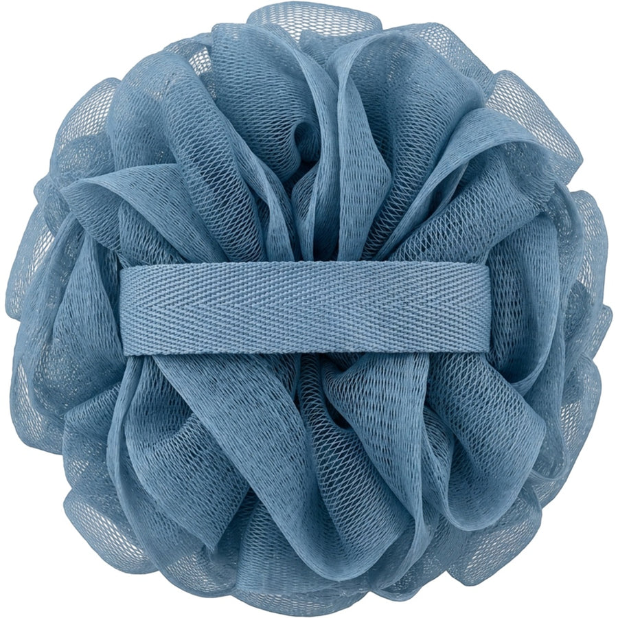 Haud Wide-Ribbon Mesh Bath Pouf 15 cm Dusty Blue