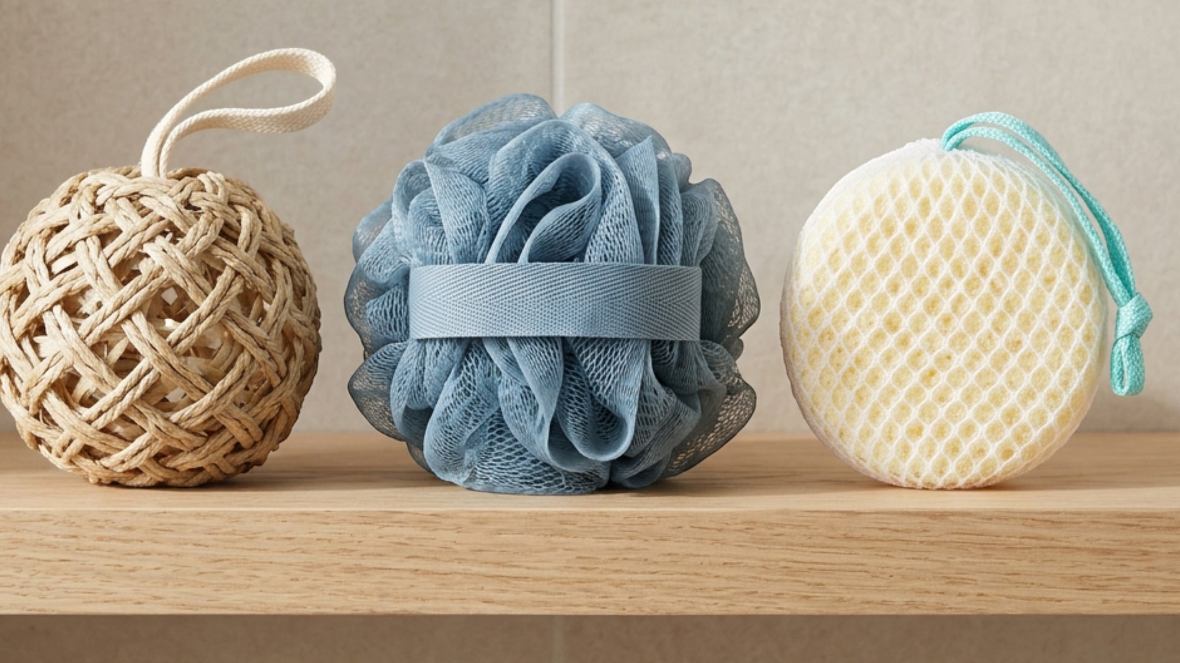 Haud Bath and Shower Poufs